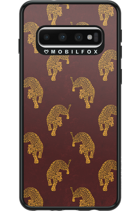 Burgundy Leopard Pattern - Samsung Galaxy S10