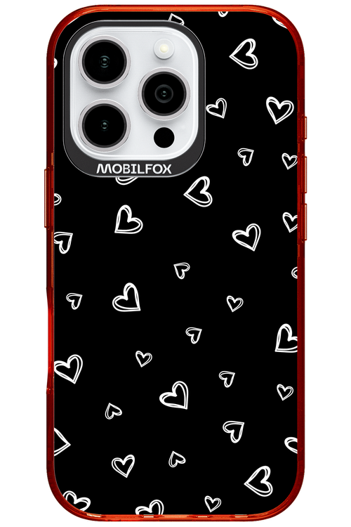 Monochrome Hearts 2.0 - Apple iPhone 16 Pro