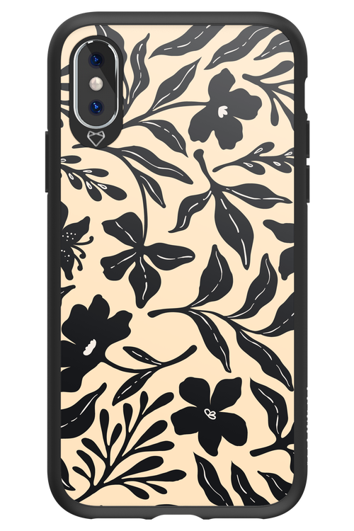 Black Flowers 2.0 - Apple iPhone X
