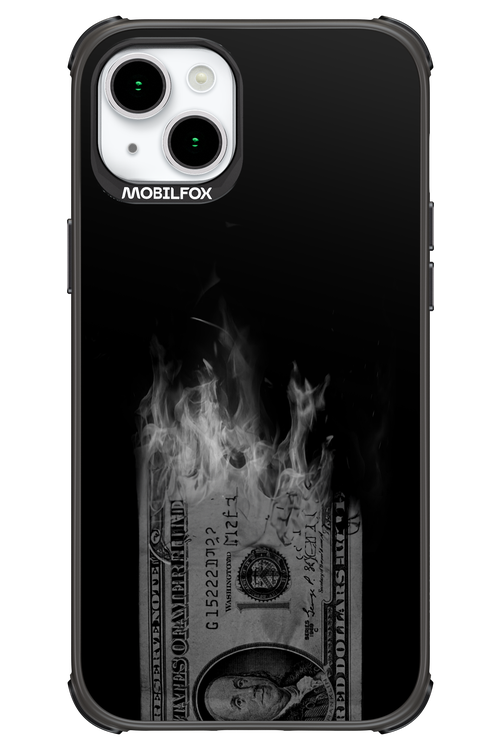 Money Burn B&W - Apple iPhone 15 Plus