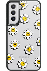 Smiley Flowers Transparent - Samsung Galaxy S21 FE