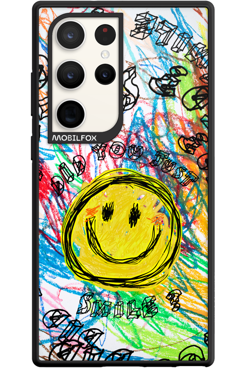 Crayon Smiley Colorful - Samsung Galaxy S23 Ultra