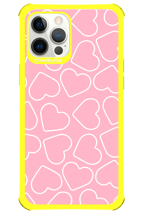 Line Heart Pink - Apple iPhone 12 Pro Max