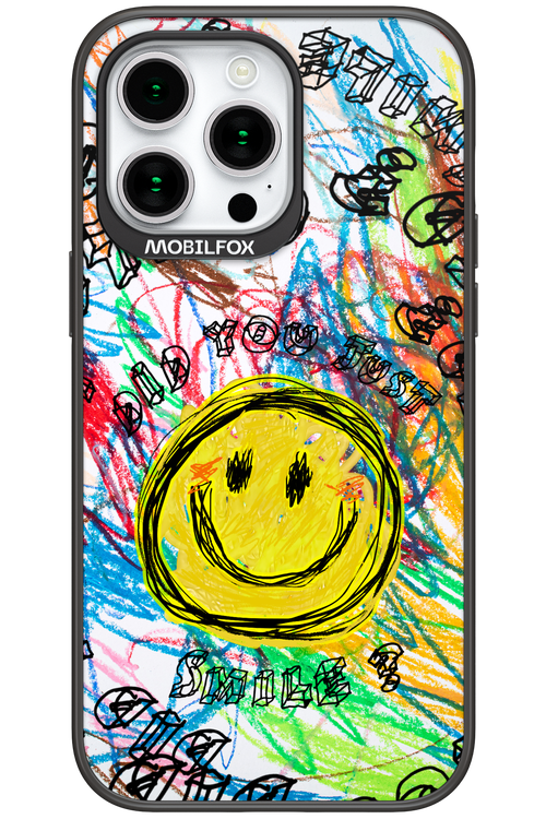 Crayon Smiley Colorful - Apple iPhone 15 Pro Max