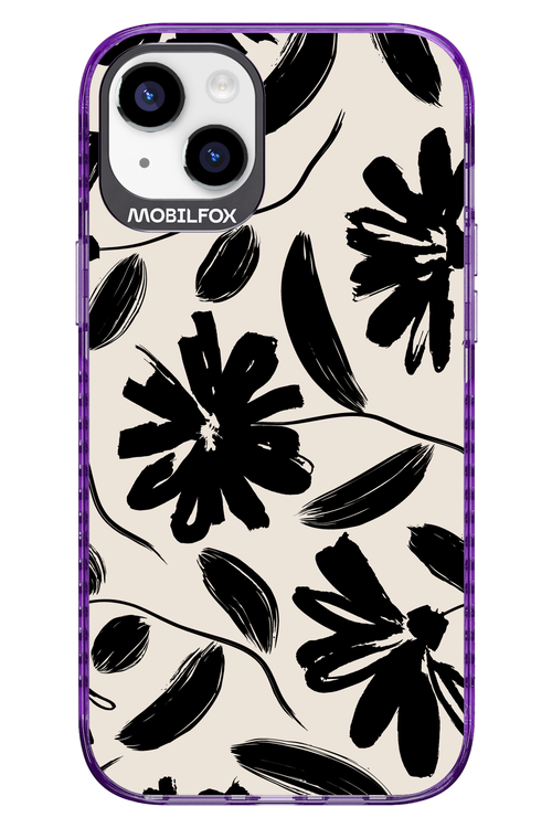 Monochrome Flowerss - Apple iPhone 14 Plus