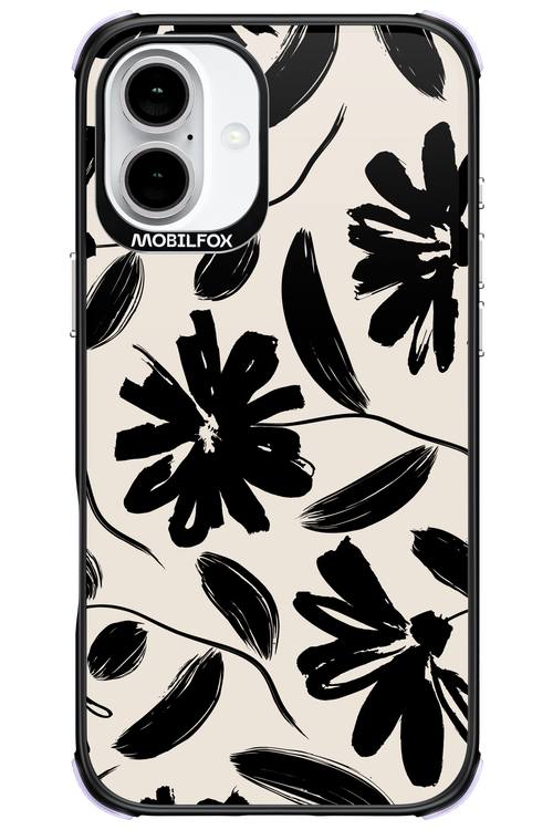 Monochrome Flowerss - Apple iPhone 16 Plus