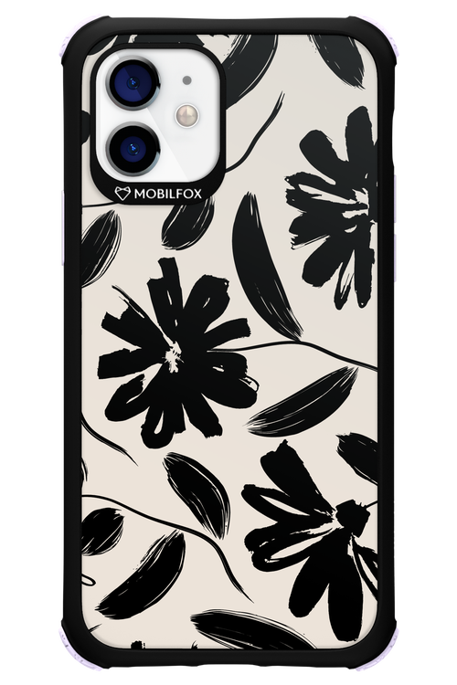 Monochrome Flowerss - Apple iPhone 12