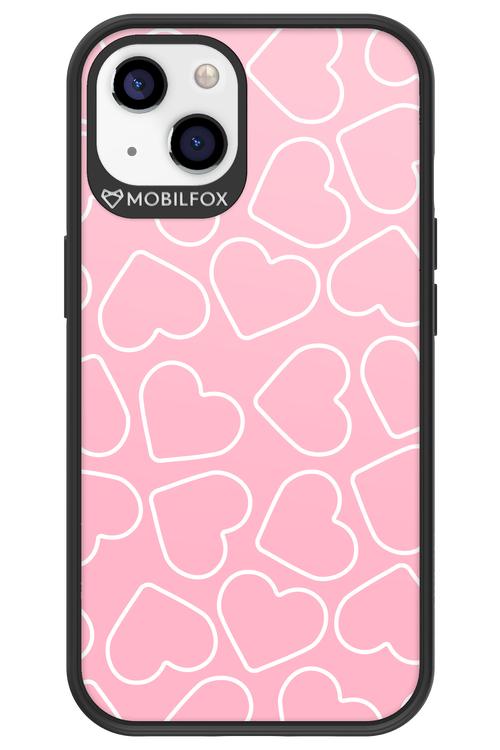 Line Heart Pink - Apple iPhone 13