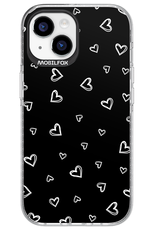 Monochrome Hearts 2.0 - Apple iPhone 15