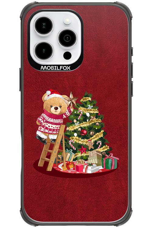 Christmas Bear (Burgundy) - Apple iPhone 16 Pro Max