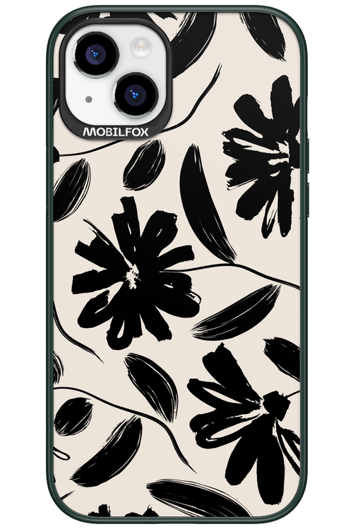 Monochrome Flowerss - Apple iPhone 15 Plus