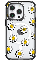 Smiley Flowers Transparent - Apple iPhone 14 Pro