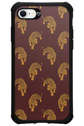 Burgundy Leopard Pattern - Apple iPhone SE 2020