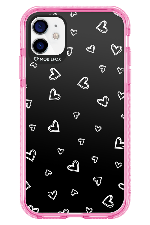 Monochrome Hearts 2.0 - Apple iPhone 11