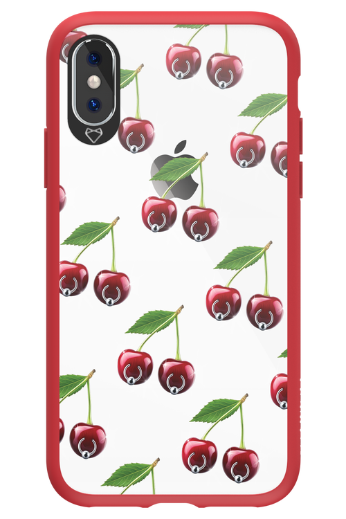 Spicy Cherries Transparent - Apple iPhone X