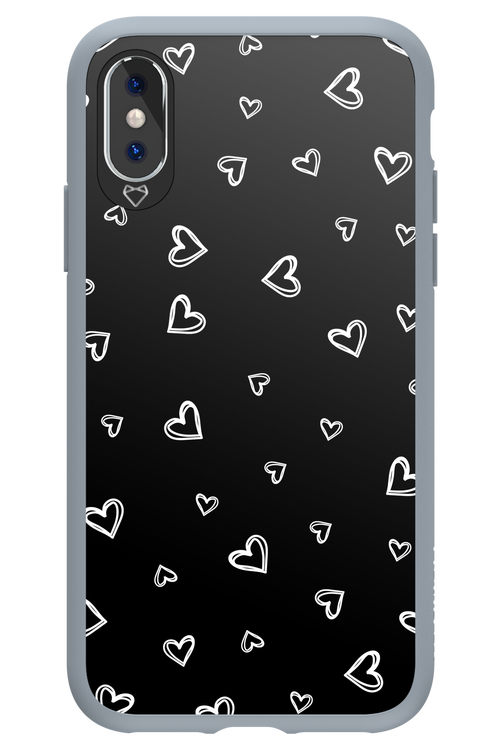 Monochrome Hearts 2.0 - Apple iPhone XS