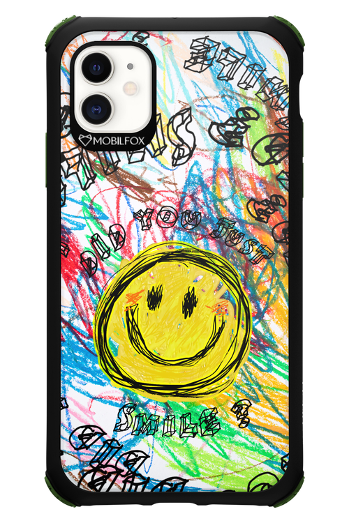 Crayon Smiley Colorful - Apple iPhone 11