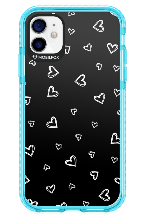 Monochrome Hearts 2.0 - Apple iPhone 11