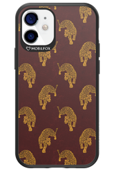 Burgundy Leopard Pattern - Apple iPhone 12 Mini