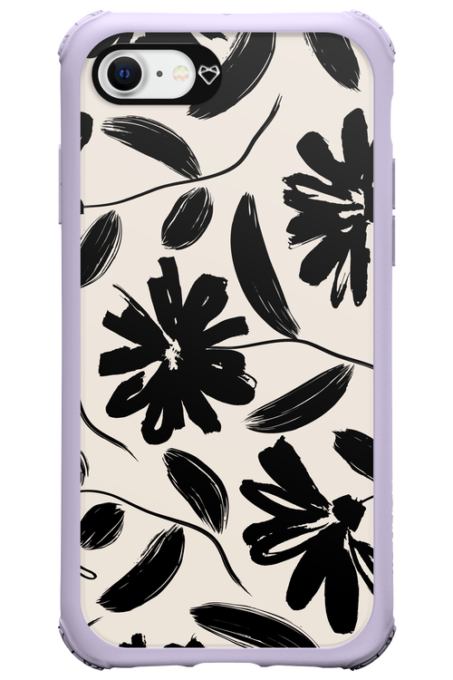 Monochrome Flowerss - Apple iPhone 7