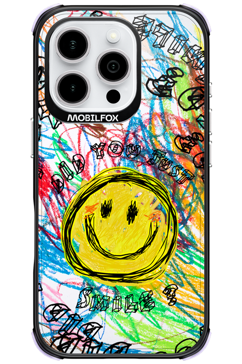 Crayon Smiley Colorful - Apple iPhone 16 Pro