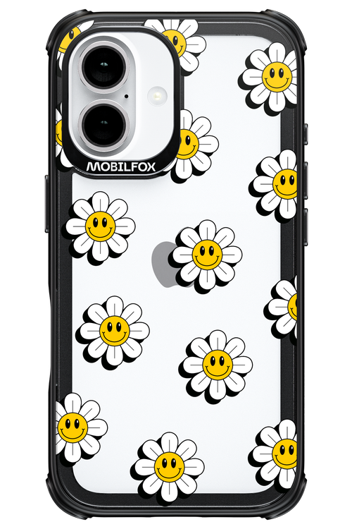 Smiley Flowers Transparent - Apple iPhone 16