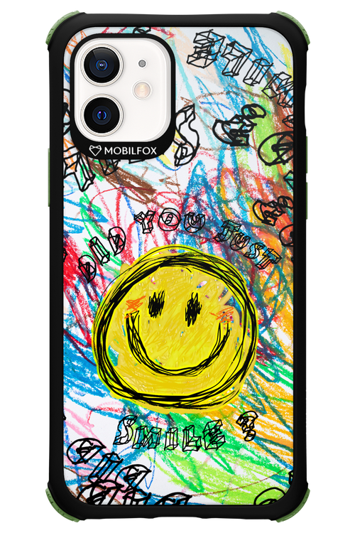 Crayon Smiley Colorful - Apple iPhone 12