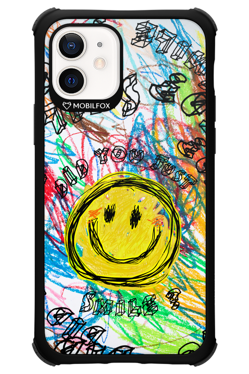 Crayon Smiley Colorful - Apple iPhone 12