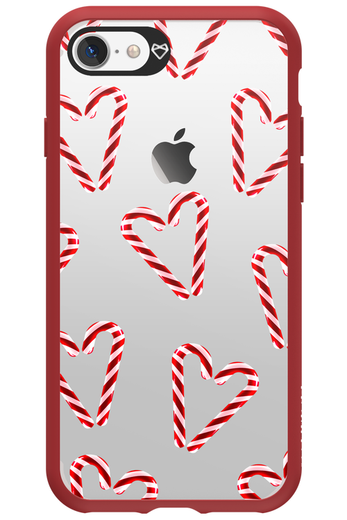 Candy Cane Hearts - Apple iPhone 7