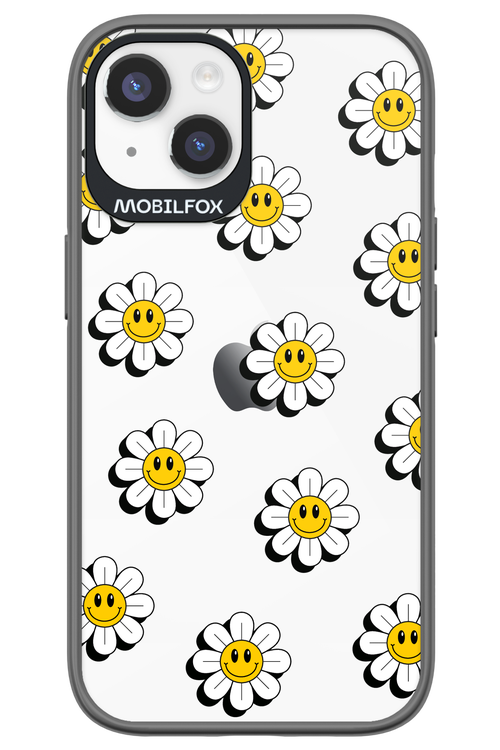 Smiley Flowers Transparent - Apple iPhone 14