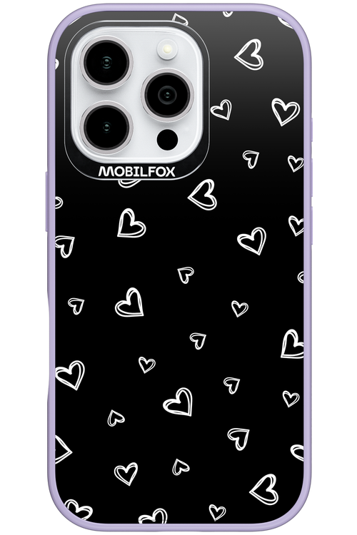 Monochrome Hearts 2.0 - Apple iPhone 16 Pro