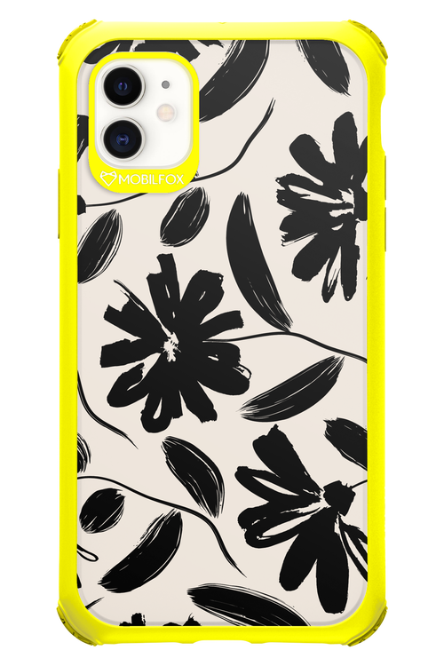Monochrome Flowerss 2.0 - Apple iPhone 11
