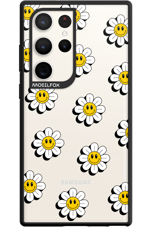 Smiley Flowers Transparent - Samsung Galaxy S23 Ultra