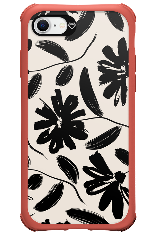 Monochrome Flowerss - Apple iPhone SE 2022