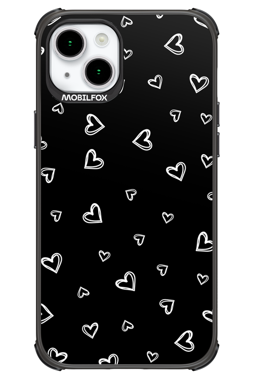 Monochrome Hearts 2.0 - Apple iPhone 15 Plus