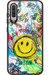 Crayon Smiley Colorful - Samsung Galaxy A70