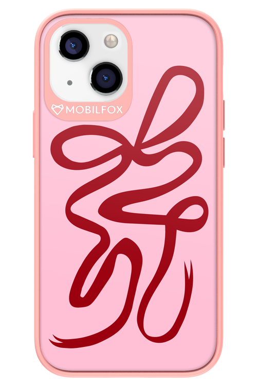 Burgundy Bow - Apple iPhone 13 Mini