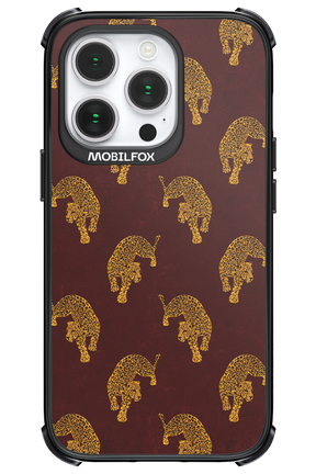 Burgundy Leopard Pattern - Apple iPhone 14 Pro
