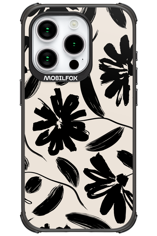 Monochrome Flowerss - Apple iPhone 15 Pro