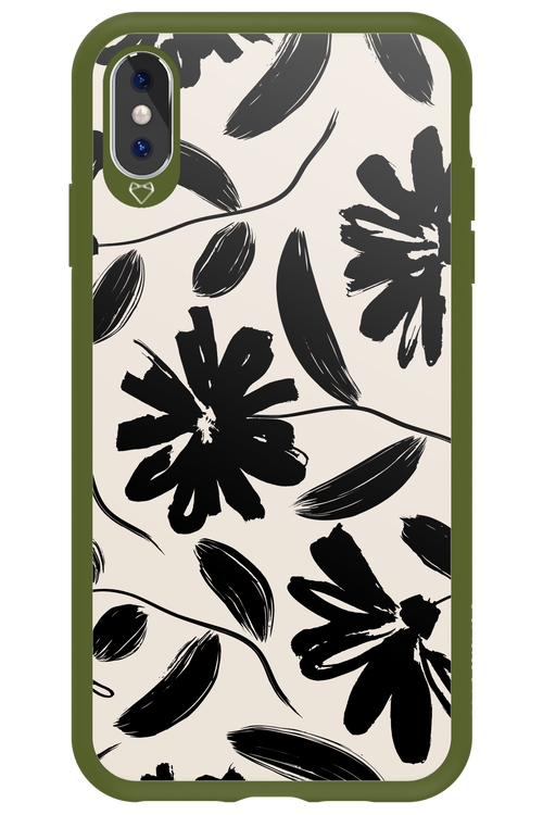 Monochrome Flowerss - Apple iPhone XS Max