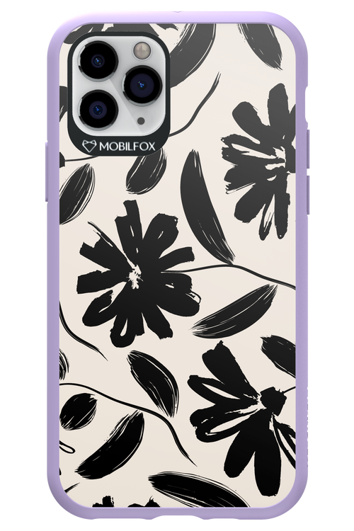 Monochrome Flowerss - Apple iPhone 11 Pro
