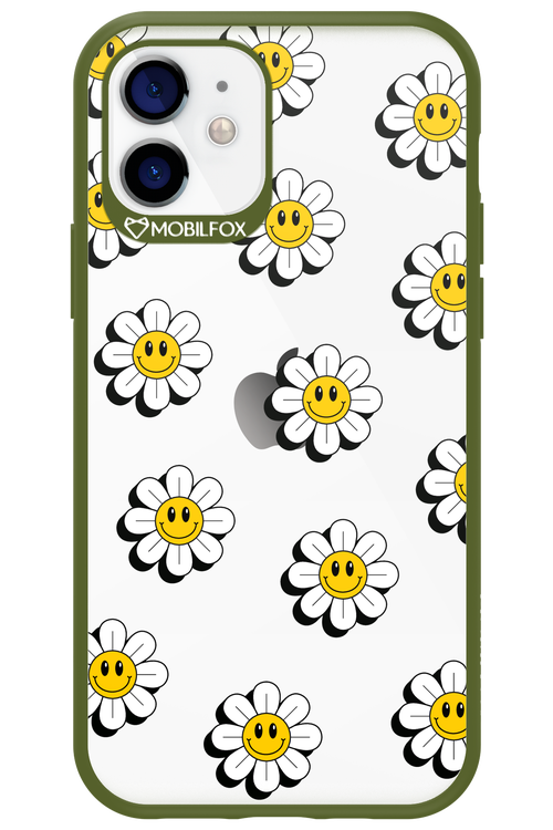 Smiley Flowers Transparent - Apple iPhone 12