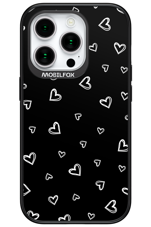 Monochrome Hearts 2.0 - Apple iPhone 15 Pro