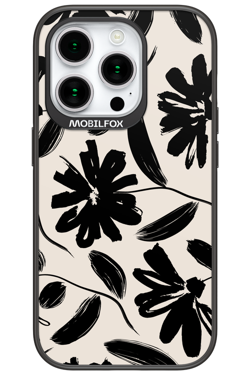 Monochrome Flowerss - Apple iPhone 15 Pro