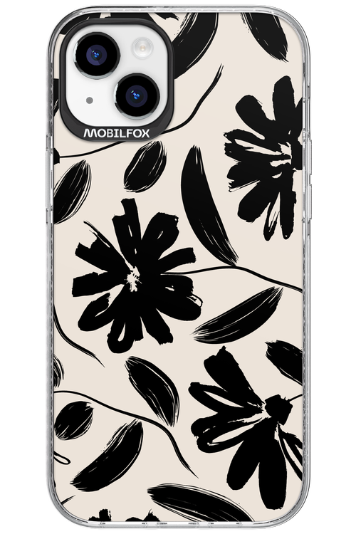 Monochrome Flowerss - Apple iPhone 15 Plus