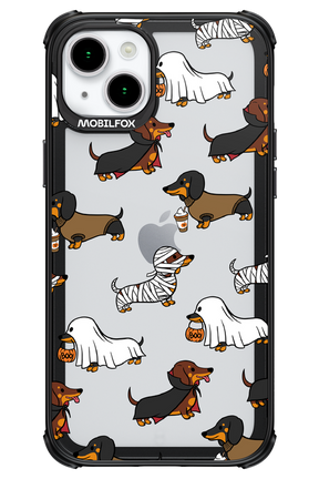 Scary Dachshund (Transparent) - Apple iPhone 15 Plus