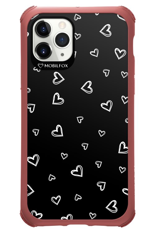 Monochrome Hearts 2.0 - Apple iPhone 11 Pro