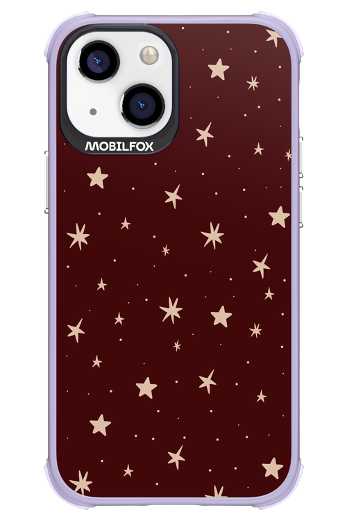 Burgundy Stars - Apple iPhone 13 Mini