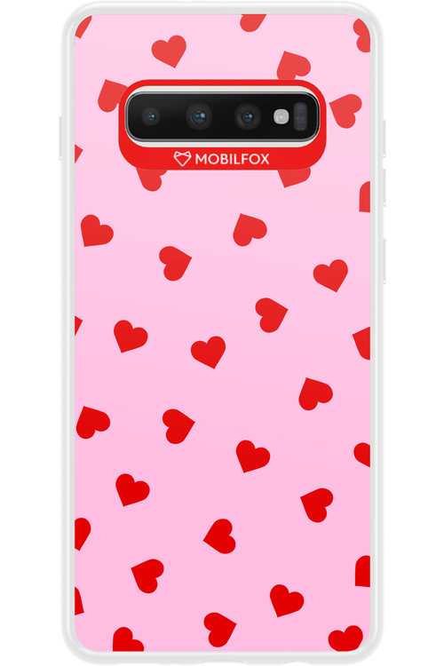 Sprinkle Heart Pink - Samsung Galaxy S10+