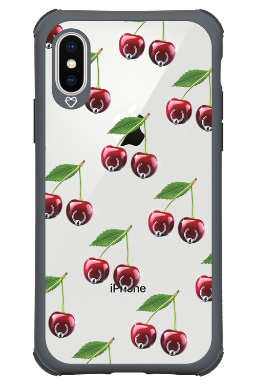 Spicy Cherries Transparent - Apple iPhone XS